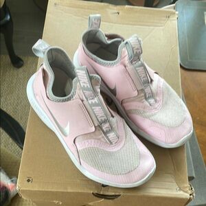 Nike Pink and Gray Slip-On Shoes 2Y